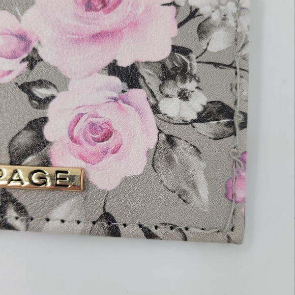 Rampage Floral Gray & Pink Card Holder Keychain ID Card Holder Zip Up Coin Purse - Picture 8 of 11